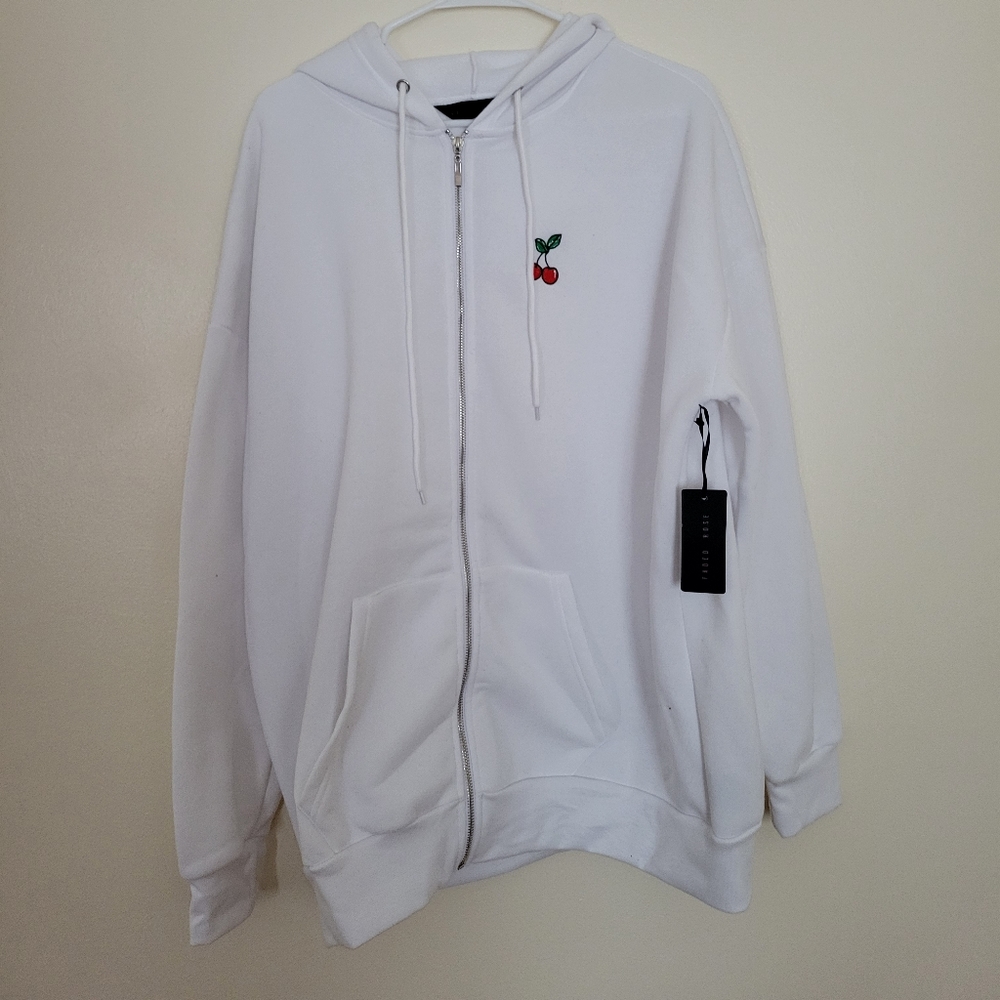 White Full Zip Jacket - Size L